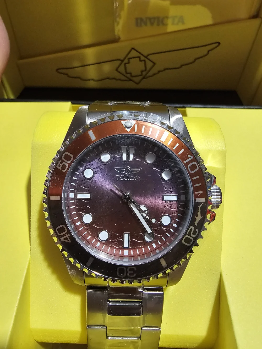 Invicta Men's Stainless Steel Watch - Pink Dial